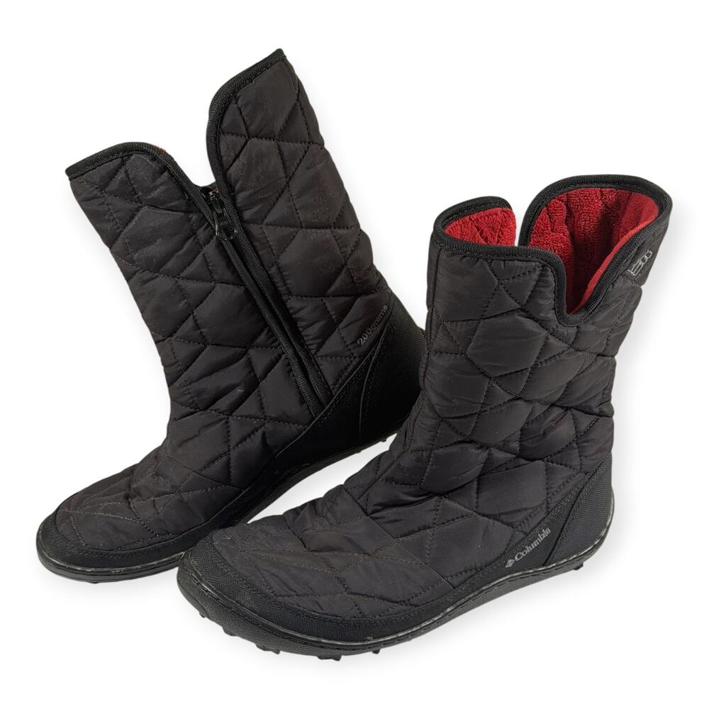 Columbia Minx II Mid OmniHeat Winter Boots,Black, Women's 10